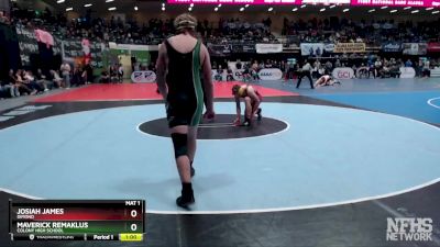 215 lbs Cons. Round 2 - Josiah James, Dimond vs Maverick Remaklus, Colony High School