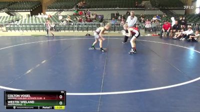 73 lbs Round 3 (4 Team) - Westin Wieland, Independence vs Colton Vogel, Western Dubuque Ultimate Club
