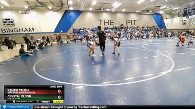 105 lbs Cons. Semi - Kenzie Trush, Bear River Wrestling Club vs Crystal Olson, Top Of Utah