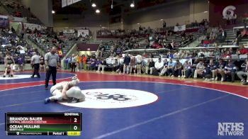 4A 150 lbs Semifinal - Brandon Bauer, Central Arkansas Christian vs Ocean Mullins, Berryville