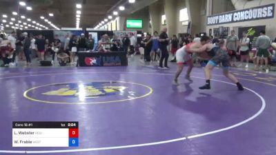 92 kg Cons 16 #1 - Logan Webster, Regional Training Center South vs Wolfgang Frable, West Point Wrestling Club