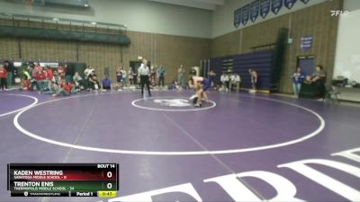 110 lbs Round 5 (6 Team) - Kaden Westring, Saratoga Middle School vs Trenton Enis, Thermopolis Middle School