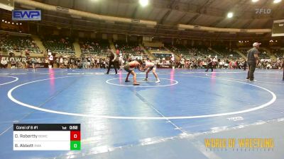 89 lbs Consi Of 8 #1 - Diego Robertty, Big Game Wrestling Club vs Beau Abbott, Roundtree Wrestling Academy