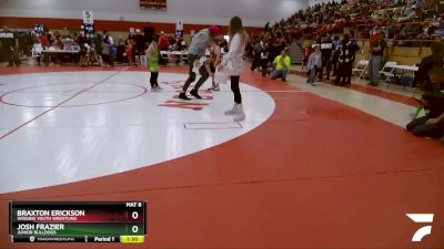 92-101 lbs Round 2 - Braxton Erickson, Wiggins Youth Wrestling vs Josh Frazier, Junior Bulldogs