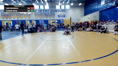 106 lbs Quarterfinal - Jake Margolis, Cowboy Wrestling Club vs Alzider Ortiz, Steinbrenner