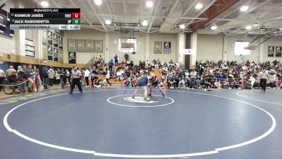 157 lbs Quarterfinal - Konnor James, Frontier vs Jack Ramondetta, Bristol-Plymouth