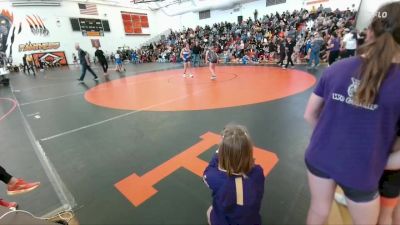 102-108 lbs Semifinal - Annie Luebbe, Thermopolis Middle School vs Katherine Rittenhouse, Sheridan Junior High School