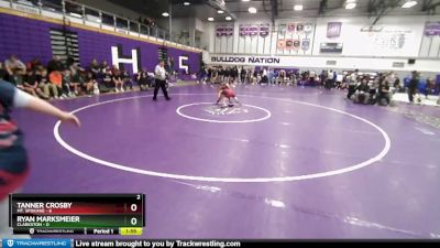 106 lbs Round 1 (32 Team) - Ryan Marksmeier, Clarkston vs Tanner Crosby, Mt. Spokane