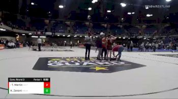 113 lbs Cons. Round 3 - Tyler Martin, Naperville Central vs Koletyn Zanoni, Harlem