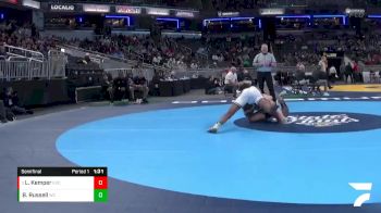 160 lbs Semifinal - Luke Kemper, Evansville Central vs Brenton Russell, Warren Central