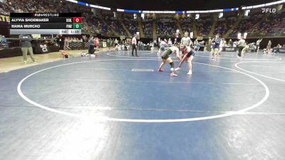 117 lbs Round Of 16 - Alyvia Shoemaker, Boiling Springs vs Raina Murcko, Pine Richland