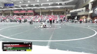 61 lbs Cons. Round 2 - Dawson McMurphy, Team Haysville vs Mac Merlo, Open Mats