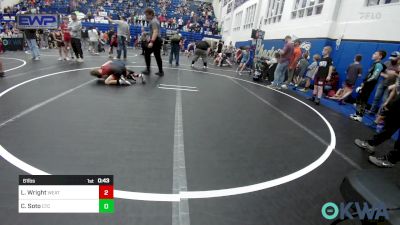 61 lbs Round Of 16 - Levi Wright, Weatherford Youth Wrestling vs Chris Soto, Chandler Takedown Club