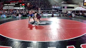 6A 285 lbs Champ. Round 1 - Logan Trujillo, Coeur D Alene vs Rory Schwenson, Centennial