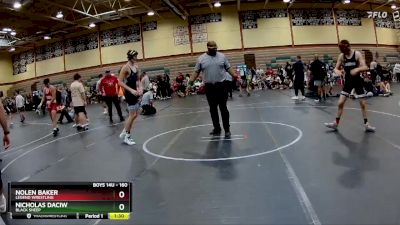 160 lbs Round 1 - Nicholas Daciw, Black Sheep vs Nolen Baker, Legend Wrestling