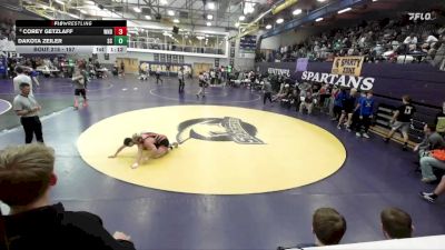 157 lbs Champ. Round 2 - Dakota Zeiler, St. Ignatius vs Corey Getzlaff, Williston