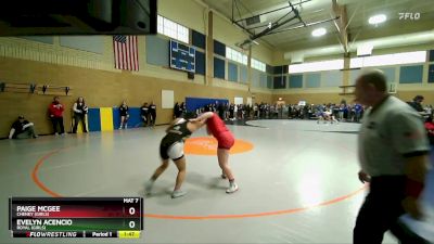 130lbs Champ. Round 1 - Paige McGee, Cheney (Girls) vs Evelyn Acencio, Royal (Girls)