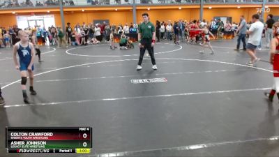 75 lbs Semifinal - Colton Crawford, Knights Youth Wrestling vs Asher Johnson, Legacy Elite Wrestling