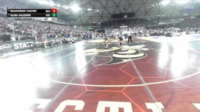 Girls 1B/2B/1A 110 Cons. Round 4 - Maquinzee Thayer, Winlock (Girls) vs Alina Valentin, Royal (Girls)