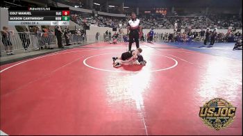37 lbs Consi Of 4 - Colt Manuel, Blackwell Wrestling Club vs Jaxson Cartwright, Midwest City Bombers Youth Wrestling Club