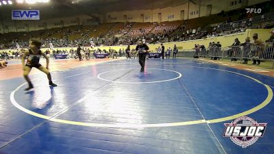 61 lbs 5th Place - Barrett Homer, Mustang Bronco Wrestling Club vs Leland Riley, Midwest City Bombers Youth Wrestling Club