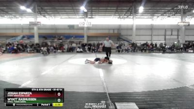 81-87 B Round 2 - Josiah Esparza, Hawk Wrestling Club vs Wyatt Rasmussen, Small Town Grims