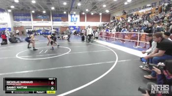 152 lbs 3rd Place Match - Danny Mattar, University vs Nicholas Naranjo, Fountain Valley