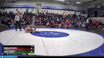 132 lbs Cons. Round 2 - Owen Prince, Liberty (Spangle) vs Chad Busching, Okanogan