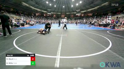 43 lbs Quarterfinal - Baker Boyd, Oklahoma Wrestling Academy vs B.a. Mills, Team Tulsa Wrestling Club