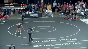 130 lbs Champ. Round 1 - Jocelyn Thoms, Lennox vs Brenna Reker, Brandon Valley