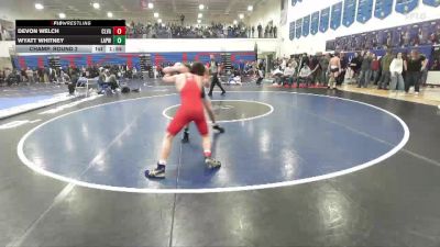 120 lbs Champ. Round 2 - Wyatt Whitney, Lapwai vs Devon Welch, Clearwater Valley