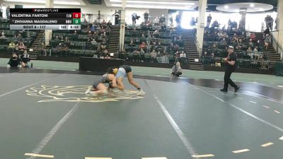 117 lbs Champ. Round 1 - Valentina Fantoni, Elmhurst vs Zhivanna Magdaleno, Northern Michigan University