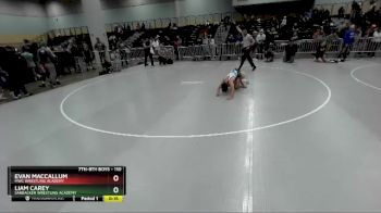 110 lbs Quarterfinal - Liam Carey, Sarbacker Wrestling Academy vs Evan MacCallum, MWC Wrestling Academy