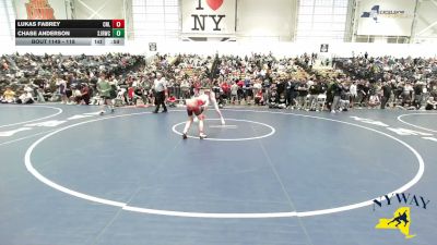 118 lbs Champ. Round 2 - Chase Anderson, Spencerport Jr Rangers Wrestling Club vs Lukas Fabrey, Club Not Listed