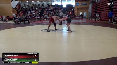 184 lbs Cons. Round 2 - Austin Gomez, Coe vs Cohan Torres, Grand View (Iowa)