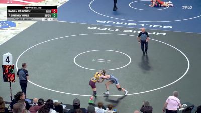 135 lbs Champ. Round 1 - Britney Rueb, Bon Homme/Scotland/Avon vs Ragan Peacock, Harrisburg