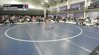100 lbs Cons. Sub-semis - Ella Giallombardo, Tip Of The Mitt Wrestling Club vs Cloe Leap, Indiana