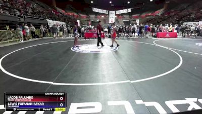 114 lbs Champ. Round 1 - Jacob Palumbo, Tracy Wrestling Club vs Lewis Fofanah-Afkar, California