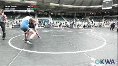 120 lbs 3rd Place - Dagny Haskins, Shelton Wrestling Academy vs Aiden Miller, Stroud Youth Wrestling Club