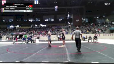 285 lbs Champ. Round 1 - Jace Detre, LaRue County vs Nate Manning, Boyd County