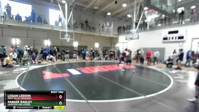 285 lbs Champ. Round 1 - Logan Leeson, West Valley (Spokane) vs Parker Bagley, Lewiston High School