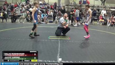 90 lbs Semifinal - Dallas Rosenbarger, Contenders Wrestling Academy vs Justice Harding, Simmons Academy Of Wrestling