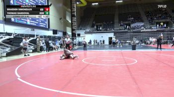 184 lbs Consi Of 8 #2 - Braeden Simoneaux, New York Military Academy vs Thomas Sandoval, Brown