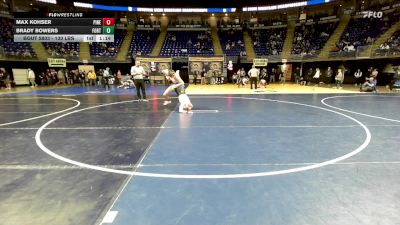 130 lbs Consy 5 - Max Kohser, Pine Richland vs Brady Bowers, Fort LeBoeuf