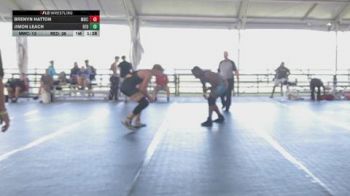 High School Boys 220 lbs Round 9 (10 Team) - Brenyn Hatton, Mountaineer Wrecking Crew vs Jimon Leach, Bulldog Elite (Red)