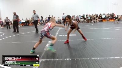 70 lbs Semis (4 Team) - Sascha Trujillo, Bison Takedown vs Valen King, Georgia United Red