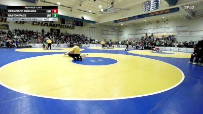 123 lbs Consi Of 16 #1 - Francisco Miranda, Sunnyside (AZ) vs Easton Pace, Layton (UT)