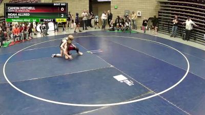 70 lbs Cons. Semi - Camon Mitchell, Cedar Jr. Wrestling vs Noah Allred, Gold Rush