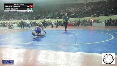 76 lbs Round Of 16 - Daxon McCarther, Weatherford Youth Wrestling vs Mason Coleman, MacArthur Wrestling