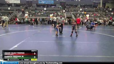 55 lbs Quarterfinal - Julius ?JuJu? Thomas, Nebraska Boyz vs Darrion Freeman Jr., Sherman Challengers